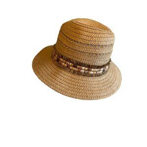 Woven Straw Sun Hat With Decorative Band Made In China